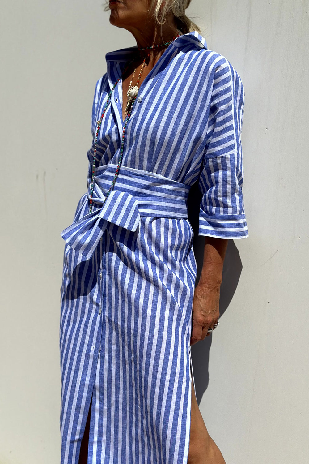 Delphine | Robe-chemise élégante à rayures